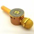 Беспроводной микрофон караоке блютуз WSTER WS-668 Bluetooth динамик USB Золотой Gold