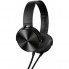 Накладные проводные стерео наушники MDR XB 450 Чёрные Black