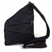 Мужская сумка Cross Body 4634 Мессенджер антивор на плечо рюкзак слинг Чёрная