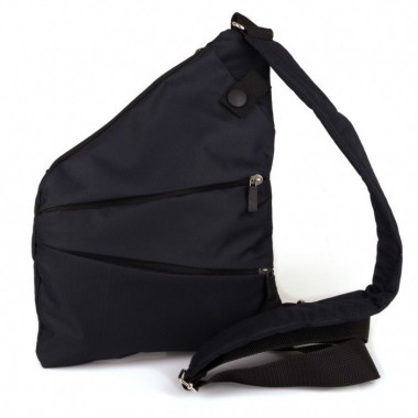 Мужская сумка Cross Body 4634 Мессенджер антивор на плечо рюкзак слинг Чёрная 