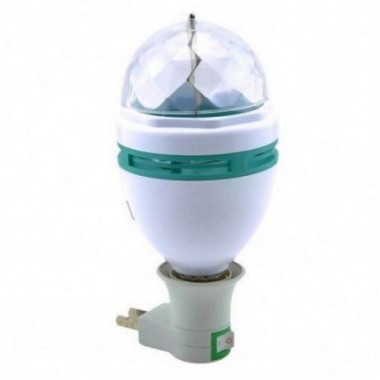 Вращающаяся диско-лампа LY-399 «LED FULL COLOR» лампочка, проектор