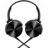 Накладные проводные стерео наушники MDR XB 450 Чёрные Black