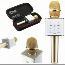 Беспроводной микрофон караоке блютуз Q9 Bluetooth динамик USB Золотой С ЧЕХЛОМ Беспроводной микрофон караоке блютуз Q9 Bluetooth динамик USB Золотой С ЧЕХЛОМ