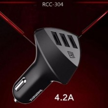 АЗУ авто зарядное 3 USB 4.2 А - Remax RCC-304 Alien 3 USB car charger АЗУ авто зарядное 3 USB 4.2 А - Remax RCC-304 Alien 3 USB car charger