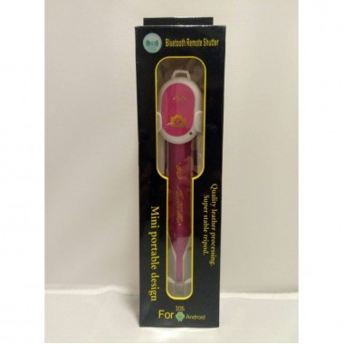 Монопод-тринога bluetooth штатив палка для селфи WXY-02 Розовый Pink
